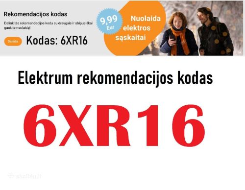 elektrum nuolaidos kodas